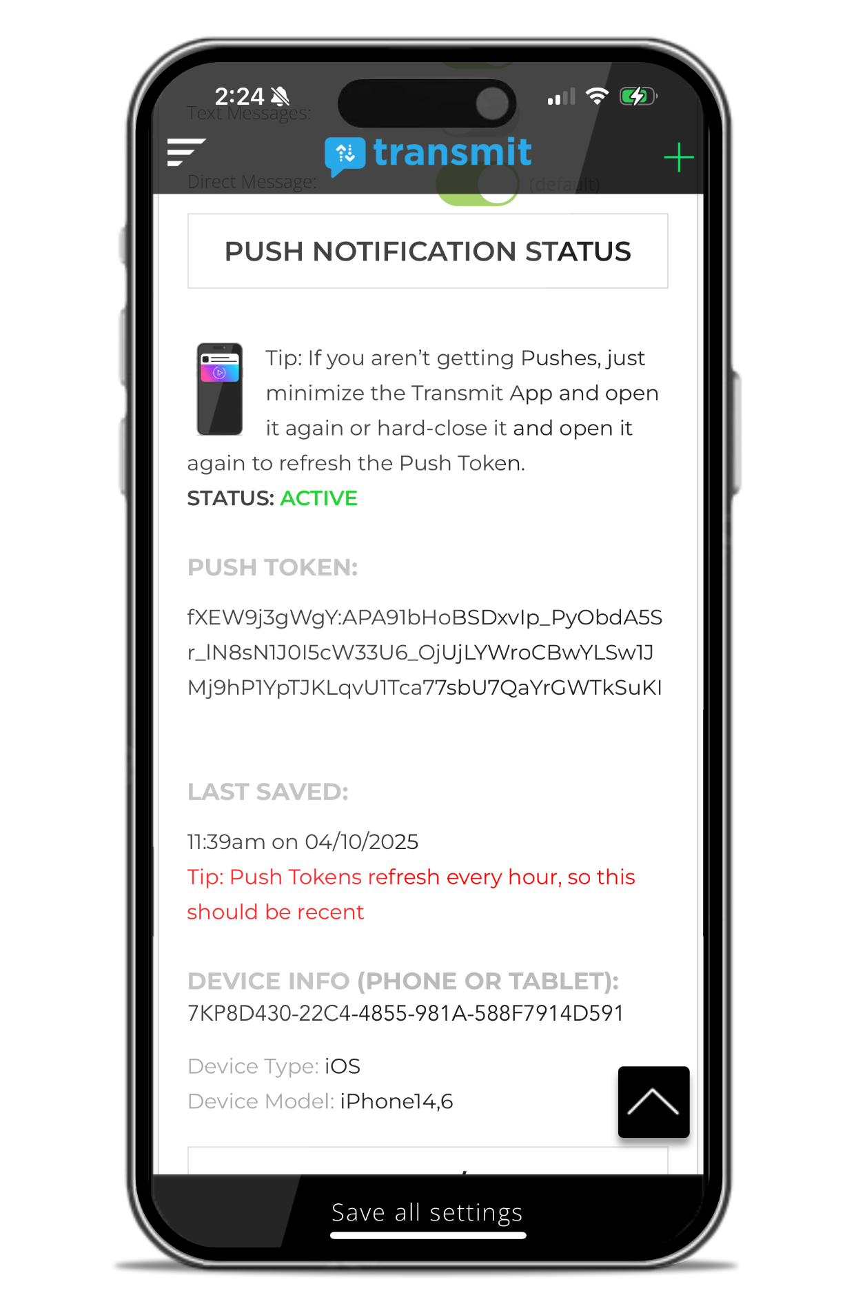 Push Status